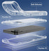 Annymall Clear Case for iPhone 14 Plus, 6.7", Military Grade Shockproof, Anti-Fall, Not Yellowing + 2 Screen Protectors.