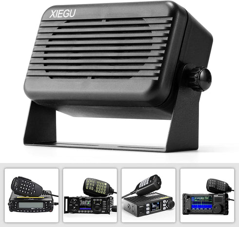 Xiegu GY03 3.5mm Plug Rectangular External Speaker with Stereo Sound for CB/Mobile/Ham Radio, Compatible with Xiegu