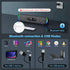 SOULION Computer Speakers, USB C/USB Powered PC Speaker with Colorful LED Lights, Plug-N-Play Wired Bluetooth Sound bar