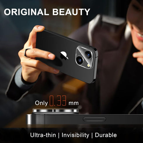 4 Pack Tempered Glass Camera Lens Protector for iPhone 15 6.1" & iPhone 15 Plus 6.7", HD Clear, Anti-Scratch, Strong