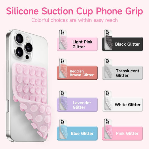 Yojaro Silicone Suction Cup Phone Case Mount Double Sided, Phone Accessories Hands-Free Strong Grip Holder for Selfies