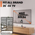 AENTGIU 26-55 inch Studless TV Wall Mount, Heavy Duty Drywall TV Bracket Hanger for Flat Screen TVs, No Stud, NO Drill