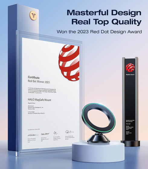 VICSEED Magnetic Car Mount for MagSafe Dashboard, 360 Rotatable Phone Holder for iPhone 16 Pro Max 15 14 13 12 Plus Mini