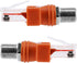 RF to RJ45 Converter Adapter, 2 Pack F Female to RJ45 Male Ethernet Adapter, Coaxial Coupler Connector - Orange