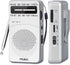 PRUNUS J-166 Portable Radio AM FM, Battery Operated Radio with Tuning Light, Excellent Reception for Indoor & Outdoor