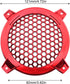 2PCS 4Inch Grill Cover, Red Round ABS Plastic Mesh Grilles, Car Audio Speaker Covers, Woofer Subwoofer Grill