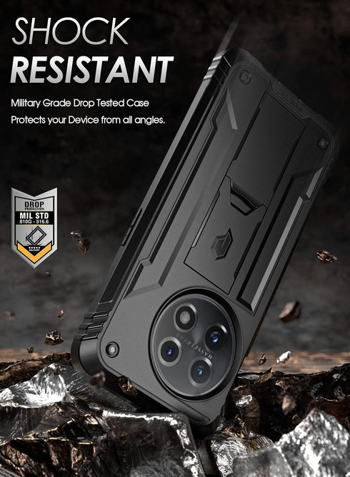 Poetic Revolution Case for OnePlus 11 5G, Full-Body Rugged Shockproof Cover with Kickstand and Screen Protector