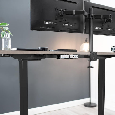 VIVO Universal Docking Station Mount for Workstation, Under Desk Installation, Fits Docking Stations up to 10"
