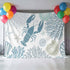 Znujuabbrel 12x8ft Photography Backdrop,Ocean Teal Blue Lobster Coral Starfish Professional Photo Backdrops