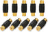 10 Pack Audio Video Gold RCA Female to Female Coupler Connector Adapters, Gold Plated for Phono, Speaker, RCA Cable