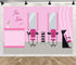 BELECO 5x4ft Fabric Hair Salon Interior Backdrop Pink Barber Shop Haircut Chair Mirror
