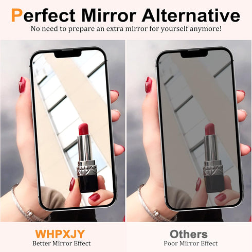 iPhone 13/13 Pro Privacy Screen Protector, Mirrored Tempered Glass Film for iPhone 14, Shatterproof, Touch Sensitive