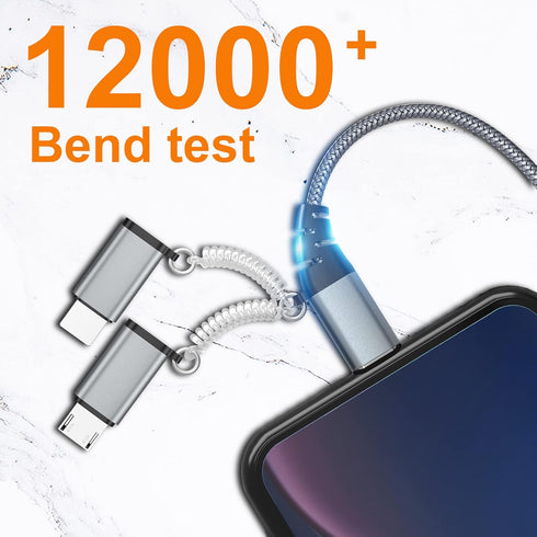 Shopify SEO Optimized: USB C Multi Fast Charging Cable 60W 3A, Nylon Braided, USB A/C to Type C/Micro/iPhone Adapter,