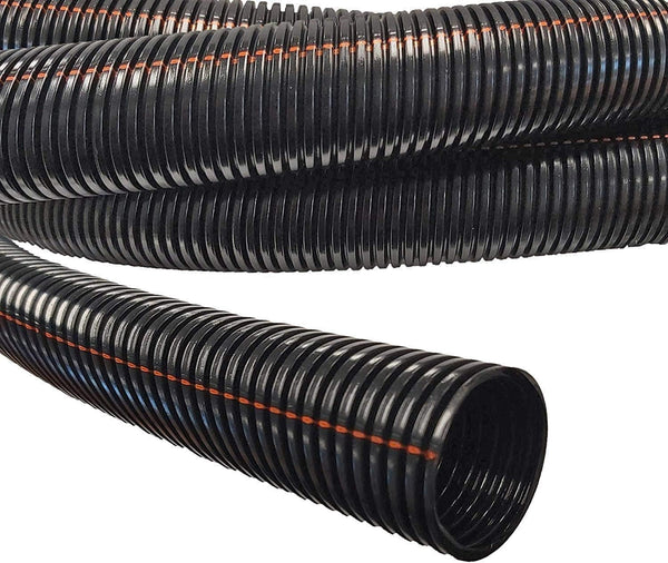 Electriduct 3/8" UV Rated Flame Retardant Wire Loom, Black Nylon Split Tubing, 25 Feet