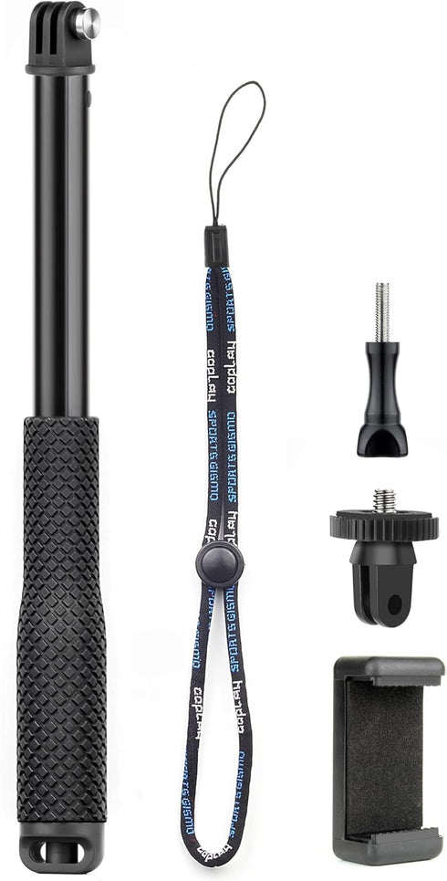 GEPULY Waterproof Selfie Stick Pole Hand Grip Adjustable Underwater Monopod for GoPro Hero