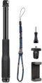 GEPULY Waterproof Selfie Stick Pole Hand Grip Adjustable Underwater Monopod for GoPro Hero