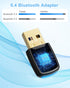 RENGOGA 5.4 20M 11/10/8.1 Bluetooth Dongle - Range USB Adapter for PC, Plug and Play, Supports Laptop Headphones