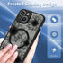 OOK Phone Case for iPhone 13, Black Frosted Shockproof Cover with Cute Sunflower Floral Blooms Design, Compatible with