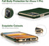 LOHASIC Luxury Leather iPhone 11 Pro Case – Slim Designer PU Cover with Electroplated Frame, Dark Green