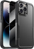 Diaclara iPhone 14 Pro Max Case - Heavy Duty Black, Military Grade Drop Protection, Anti-Spy Privacy Screen Protector.