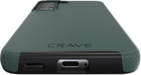 Crave Dual Guard Shockproof Protection Dual Layer Case for Samsung Galaxy S22 5G - Forest Green