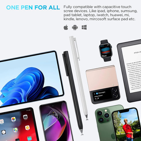 2pcs Smallest Disc Tip Universal Touch Pen for Apple iPad/Pro/Air/Mini/iPhone/Samsung Galaxy Tablet/Android