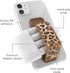 RICHMOND & FINCH Phone Grip Holder and Expanding Stand, Universal Finger Grip Kickstand Compatible with iPhone, Samsung and More, Multiple Viewing Angles, Soft Leopard Design