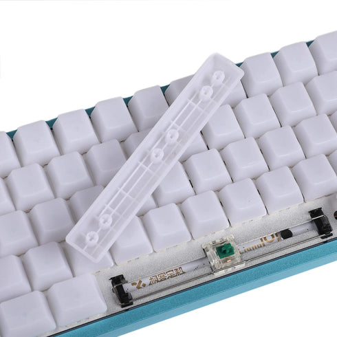 YMDK 1.5mm ABS Blank Milk Fog Keycap for RGB MX Mechanical Keyboard GK61 (108 ANSI)