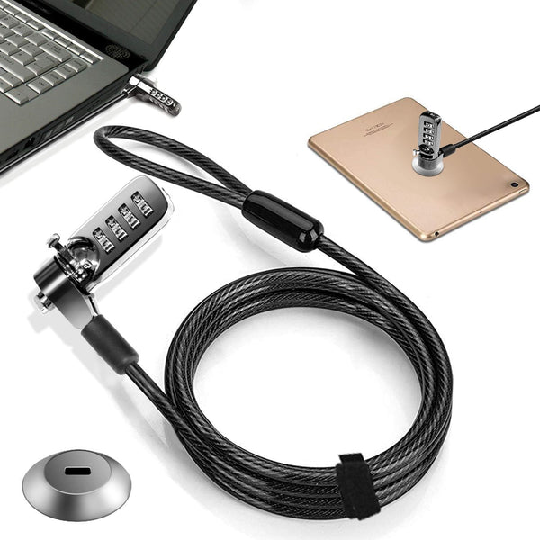 Computer Laptop Cable Lock, 6.23ft Security Cable with 4 Digital Password Protection