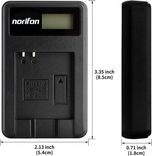 NB-4L LCD USB Charger for Canon PowerShot SD750, SD780 is, SD1000, SD1100 is, A2200, A3100 is, IXY Digital 60, IXUS 220