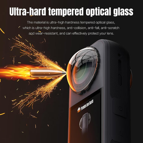 Insta360 X5, Protective Mini Carry Case with Premium Lens Guard for Hard Shell Travel Bag with Tempered Glass Lens