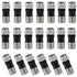 Taiss 20PCS F Type Coaxial Cable Compression Connectors, RG6 Compression Connectors (Black)