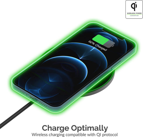 SABRENT 10W qi Wireless Fast Charger Pad, Universally Compatible with All qi Enabled Phones, Black