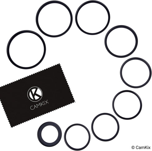 Step Up Lens Filter Adapter Rings - Set of 9 - Fit Larger Size Lens Filters on Smaller Diameter Lens - Sizes: 37-82 mm