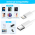 MFi Certified USB C to Lightning Cable 6.6FT - Fast Charging for iPhone 14/13/12/11/XS/8/7 & iPad (3-Pack)