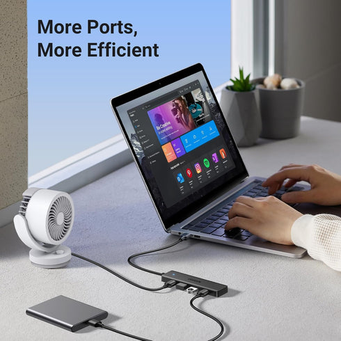 UGREEN USB 3.0 Hub, 4 Ports Ultra-Slim USB A Splitter for Mouse, Keyboard, Flash Drive, Compatible with Laptop, Desktop