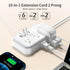 NTONPOWER 15 FT Extension Cord, 1875W Two Prong to Three Prong Adapter, 4 USB Ports, Surge Protector for Old House