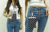 Tainada Shockproof Neoprene Sleeve Carry Bag Pouch (Black White Polka Dots) with Neck Lanyard & Carabiner for iPhone