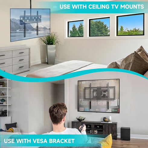 Vertical VESA Extender Bracket Kit, Steel TV Mount Extension for Low VESA Pattern TVs, Suitable for Most VESA Mounts
