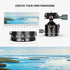 Koolehaoda Low Profile Ball Head Tripod Head, F36mm Metal Panorama Ball Head with 1/4" Screw for DSLR Tripod/Monopod,