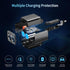 Paiholy 5 in 1 Retractable Car Charger Cigarette Lighter Splitter, 159W Fast Charger with Dual USB Port