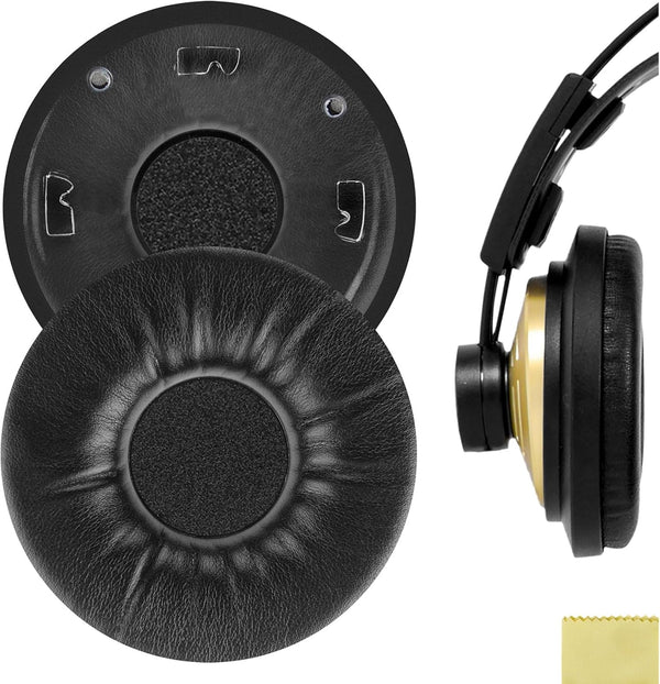 Geekria QuickFit Replacement Ear Pads for AKG K121, K121S, K141 MK II, K142 HD Headphones (Black)