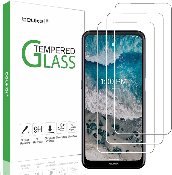 (3 Pack) Compatible Nokia X100 Screen Protector, Tempered Glass, Touch Sensitive, Case Friendly, 9H Hardness