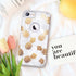 Fingic Pineapple Case for iPhone 8 & 7, Slim Golden Pineapple & Grey Marble Pattern, Hard PC Soft Rubber