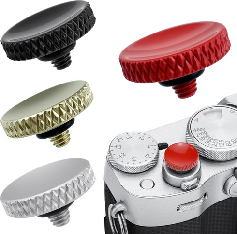 SDTC Tech 4 Pcs Fuji Shutter Release Button Accessories, Copper Camera Soft