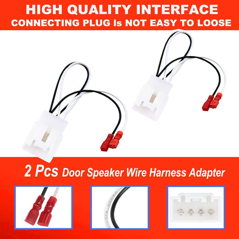 72-5602 Car Replacement Door Speaker Wiring Harness for 2011-2021 Ford F-150, Fusion, Escape, Focus, 2 PCS