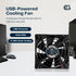 Coolerguys Single USB Fan for PlayStation, Xbox, Receivers, Roku - 80mm