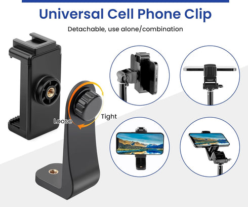 Victiv 360 Phone Tripod Mount with Wireless Remote, Fits Any Smartphone, Rotates Vertical and Horizontal, Universal