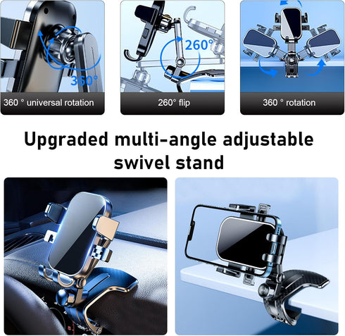 Merdege 4-7 inches Car Phone Holder, Center Console Navigation Holder, Universal Adjustable Swivel Bracket, Compatible