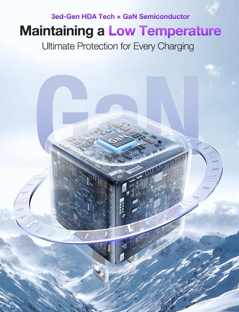 TORRAS Low Temp 30W USB C Charger Block for iPhone 15/14 Pro Max, Fast Charging Safely for Samsung Galaxy S24 Ultra,